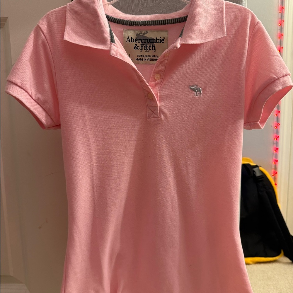 Abercrombie & Fitch Pink Polo Shirt